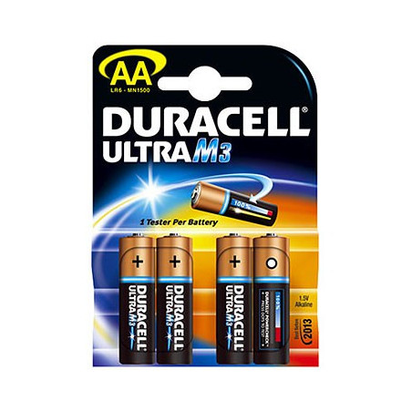 Blister da 4 pile - DURACELL LR6 - LR06 - AA M3