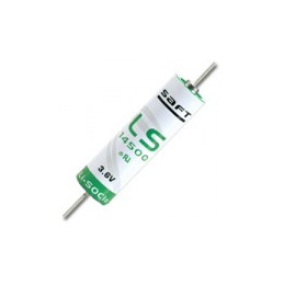 Pila SAFT LS14500 - litio  AA - CNA - Fili coassiali 3,6V - 2,4Ah