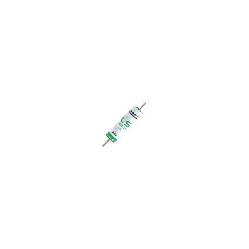 Pila SAFT LS14500 - litio  AA - CNA - Fili coassiali 3,6V - 2,4Ah