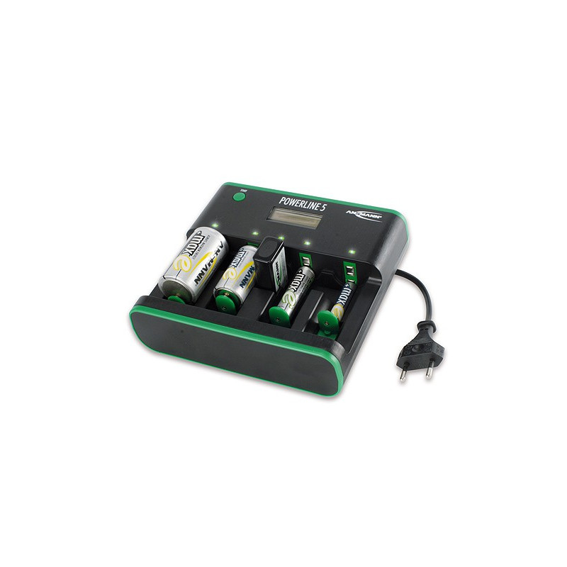 ANSMANN Chargeur de 1 à 5 accus AAA/AA/9V/C/D NiMh - Livré sans accu ANSMANN Chargeur de 1 à 5 accus AAA/AA/9V/C/D NiMh - Livré sans accu