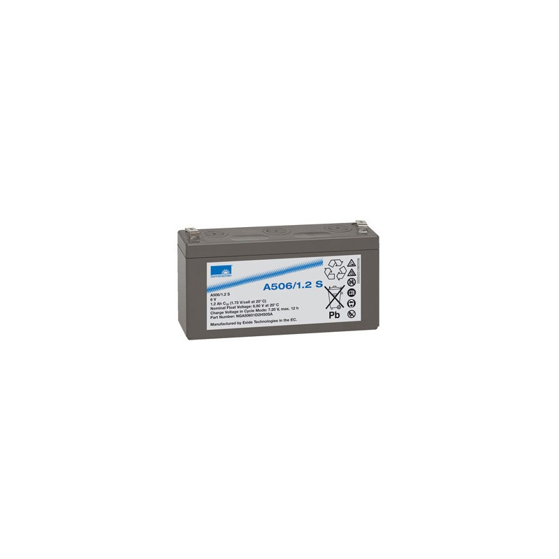 EXIDE Sonnenschein 6V - 1,2Ah - Dryfit A500 - Bac VO - A506/1.2A EXIDE Sonnenschein 6V - 1,2Ah - Dryfit A500 - Bac VO - A506/1.2A