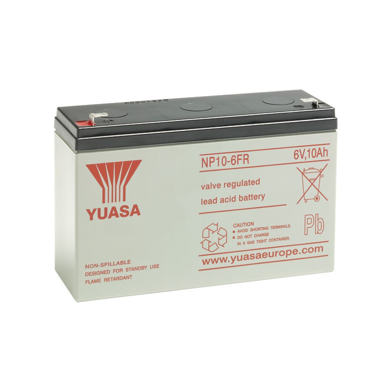 Batteria YUASA 6V - 10.0Ah - NP10-6FR - AGM