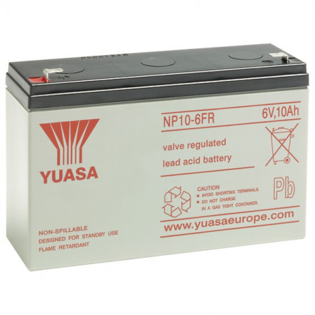 Batteria YUASA 6V - 10.0Ah - NP10-6FR - AGM