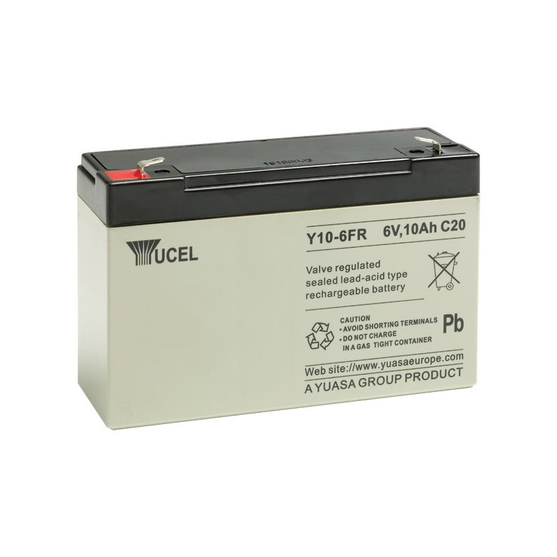 YUASA / YUCEL 6V - 10.0Ah - Y10-6FR - AGM YUASA / YUCEL 6V - 10.0Ah - Y10-6FR - AGM
