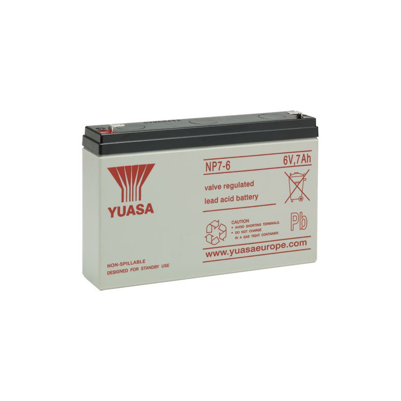 YUASA 6V - 7.0Ah - NP7-6 - AGM YUASA 6V - 7.0Ah - NP7-6 - AGM