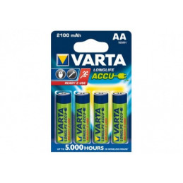 Pile VARTA HR6 - AA 2100mAh - Blister x 4 - Tecnologia pronte all'uso.