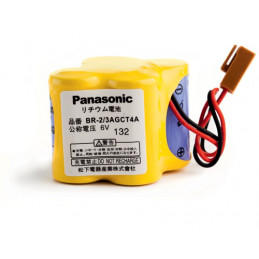 Pile litio BR 2/3 A - 6V - 2400mAh+ connettore marrone