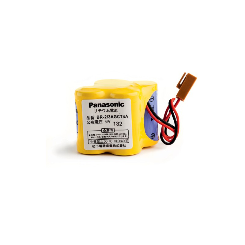 Pile litio BR 2/3 A - 6V - 2400mAh+ connettore marrone