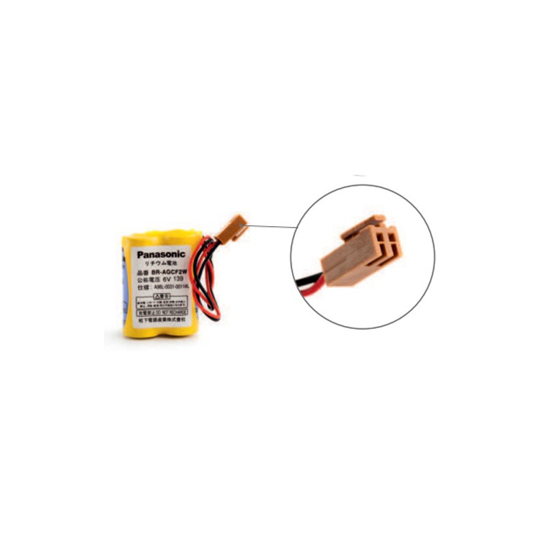 Pile al litio BRA - 6V - 1800mAh + connettori marroni