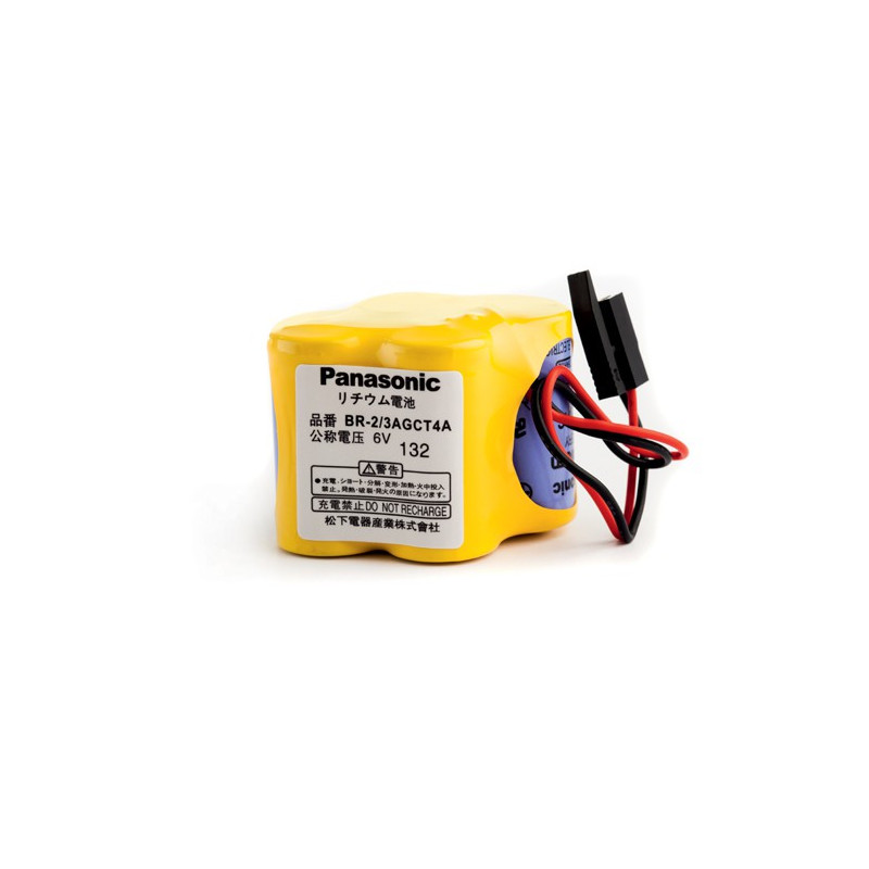Pacco litio BR 2/3 A - 6v - 2400mAh + connettore nero