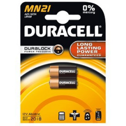 Pile DURACELL 23A - GP23A - MN21 - L1028 - 8LR932 - LRV08 - A23 - Blister x 2