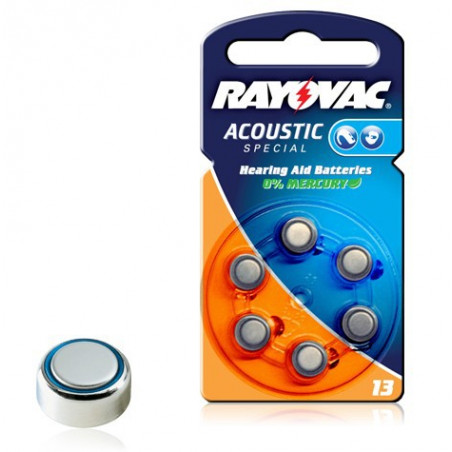 Pila bottone Zinc Air RAYOVAC  - 13AE Acoustic