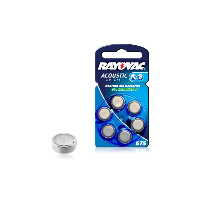 Pila bottone Zinc Air RAYOVAC - 675AE Aucustico
