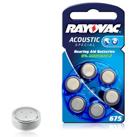 Pila bottone Zinc Air RAYOVAC - 675AE Aucustico