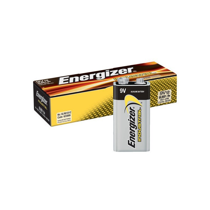 ENERGIZER 6LR61 - 9V Industrial - Boite de 12
