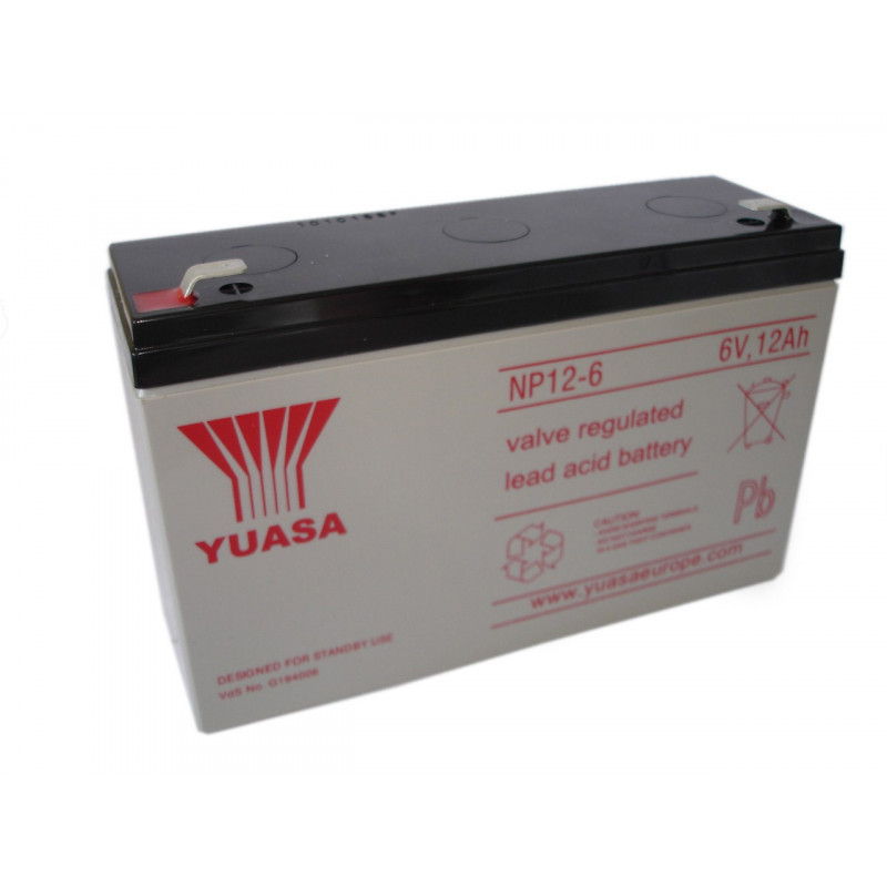 YUASA 6V - 12.0Ah - NP12-6 - AGM YUASA 6V - 12.0Ah - NP12-6 - AGM