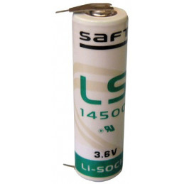 SAFT LS14500 - Pile Lithium - AA - 3PH (1+/2- ou 2+/1-) 3,6V - 2.4Ah
