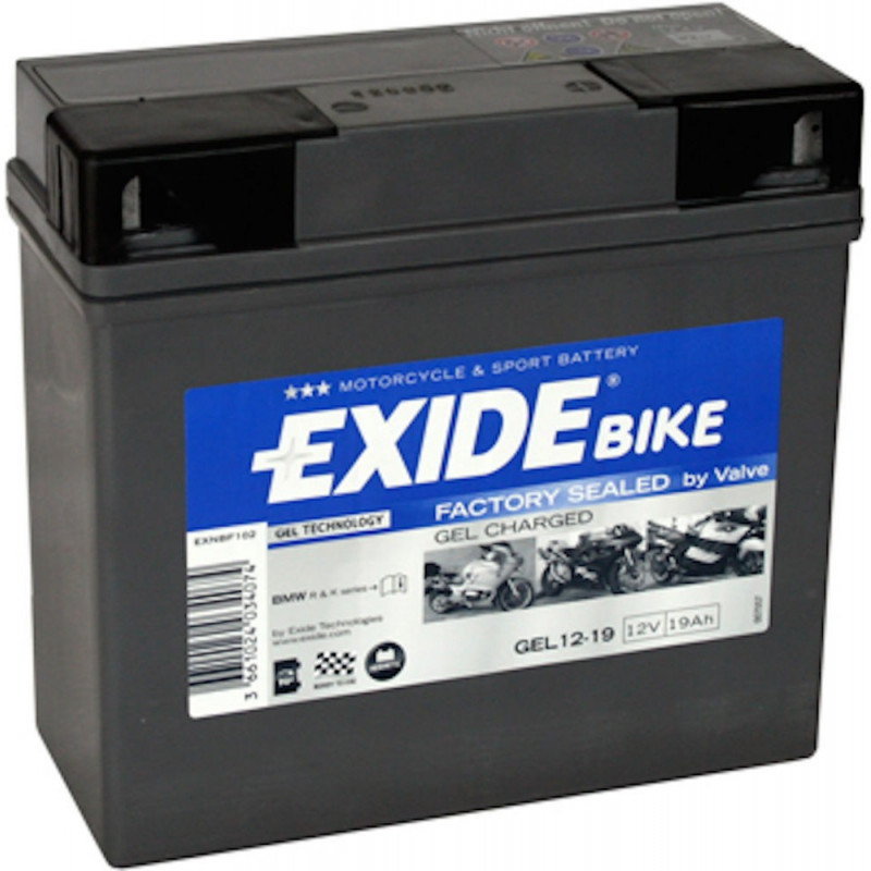 Exide GEL12-19 Moto Batterie - 19ah, 12volts Exide GEL12-19 Moto Batterie - 19ah, 12volts