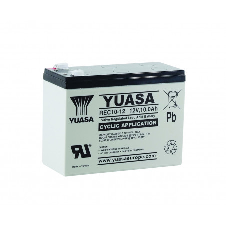 Batteria al piombo YUASA 12V - 10Ah - REC10-12 -  Cicliche