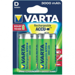 VARTA - Pile LR20D - ricaricabili - 3000 mAh - Blister x2