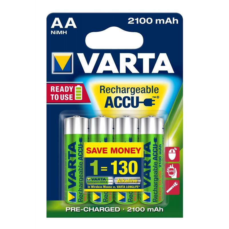 VARTA 2100 mAh - Préchargées/rechargeables VARTA 2100 mAh - Préchargées/rechargeables