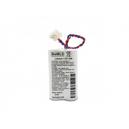 Pila per Allarme Compatibile LABEL CESAR BL2 - AA - 6.0V - 2.0Ah + connettore