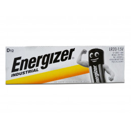 Pile ENERGIZER LR20 - D -  Industriale - UM1 - Scatola da 12