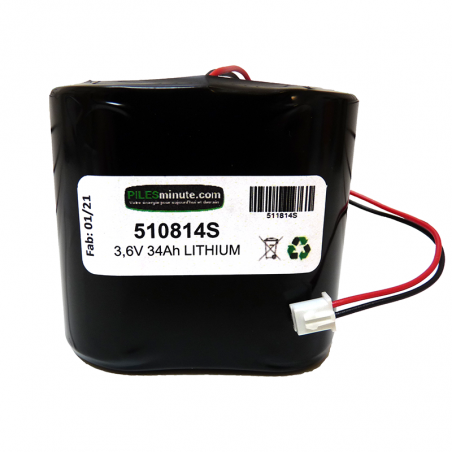 Pacco batterie Litio SAFT LS33600 - 2S1P - 7.2V - 17Ah + Connettore
