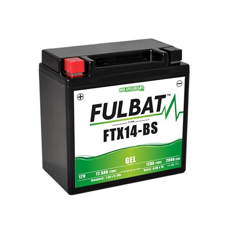 Batterie moto FTX14-BS FULBAT GEL - 12V - 12.6Ah