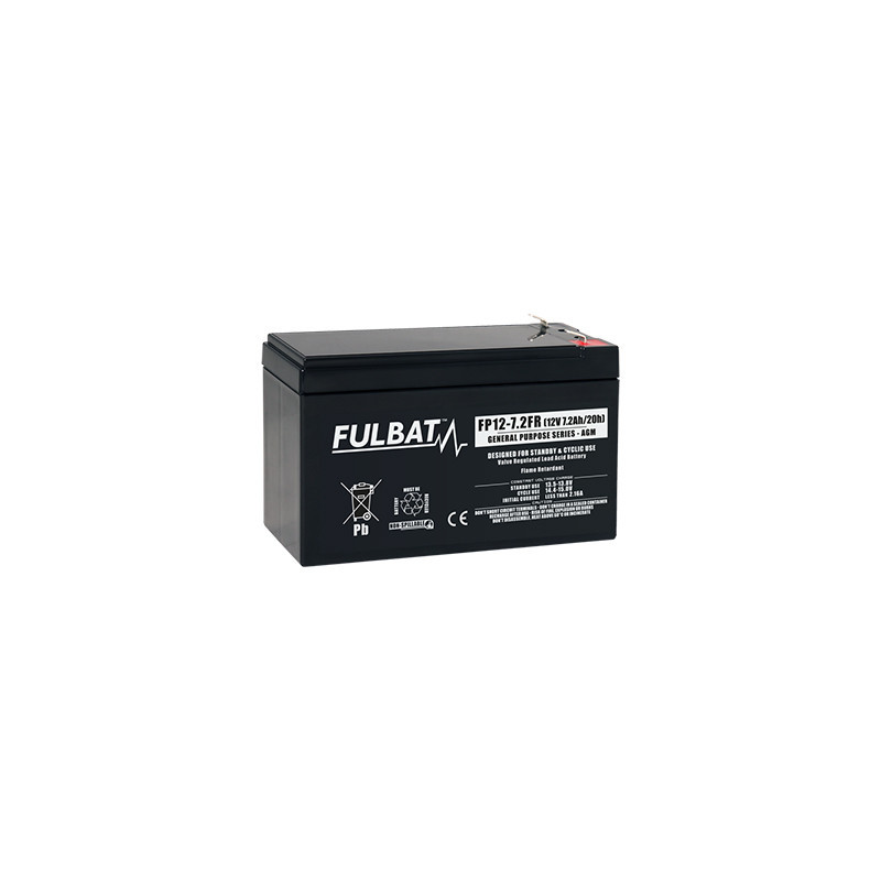Batteria piombo FP12-7.2 - 12V - 6.7Ah - UL94.FR – FULBAT Batteria piombo FP12-7.2 - 12V - 6.7Ah - UL94.FR – FULBAT