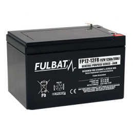 Batteria Piombo Standard FP12-12 VdS- 12V - 12Ah - UL94.FR – FULBAT