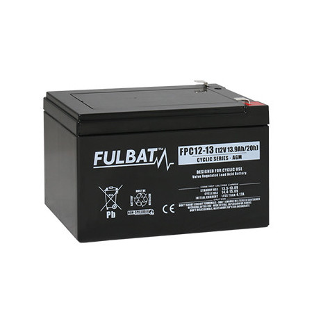 Batteria Piombo  Ciclico FPC12-13 - 12V - 13Ah - UL94.FR – FULBAT