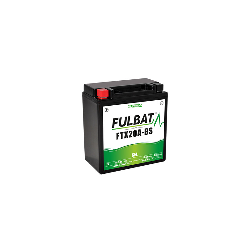 Batterie moto FTX20A-BS FULBAT GEL - 12V - 18.9Ah
