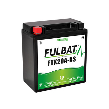 Batterie moto FTX20A-BS FULBAT GEL - 12V - 18.9Ah