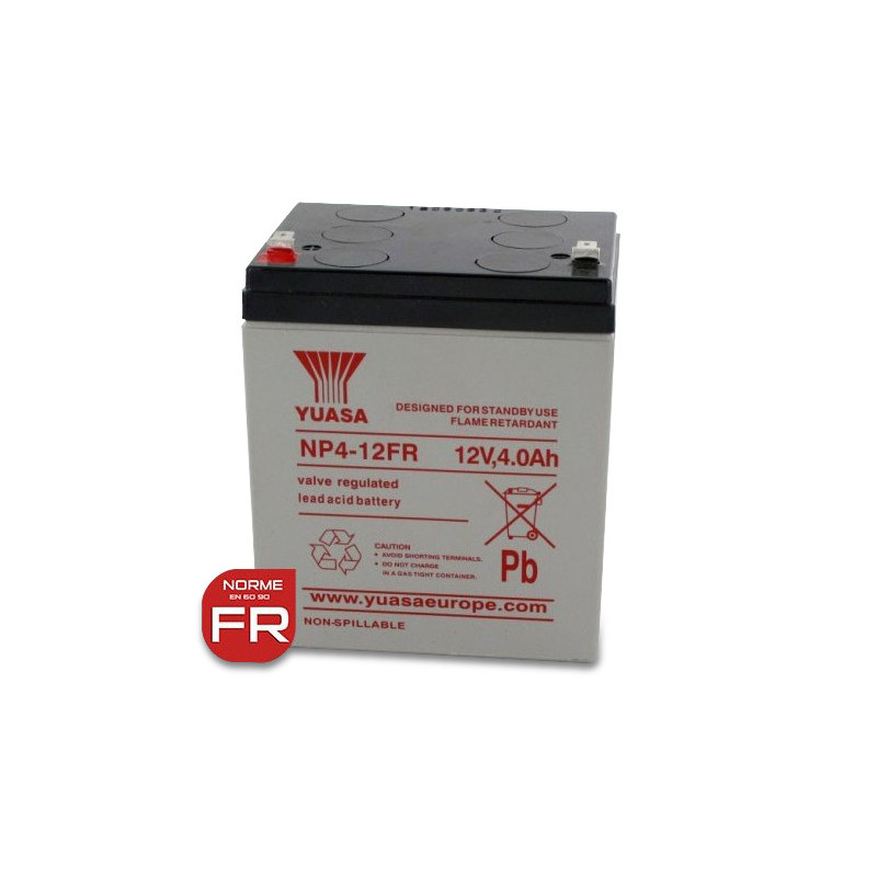 YUASA 12V - 4Ah - NP4-12FR - AGM YUASA 12V - 4Ah - NP4-12FR - AGM