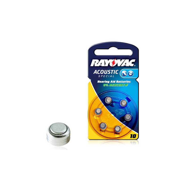 RAYOVAC Pile Bouton Zinc Air - 10AE Acoustic RAYOVAC Pile Bouton Zinc Air - 10AE Acoustic