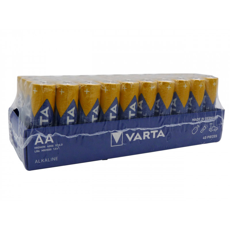 VARTA LR6 - LR06 - AA Industriale - UM3 - Scatola da 40 VARTA LR6 - LR06 - AA Industriale - UM3 - Scatola da 40