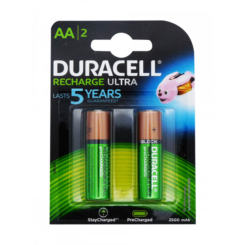 DURACELL HR6 - AA 2000mAh - Blister x 2 - Technologie PRET A L'EMPLOI DURACELL HR6 - AA 2000mAh - Blister x 2 - Technologie PRET A L'EMPLOI