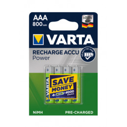 Pile VARTA HR03 - AAA 1.2V 800mAh - Blister da 4