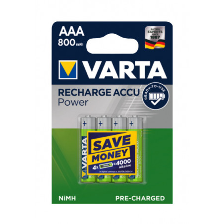 Pile VARTA HR03 - AAA 1.2V 800mAh - Blister da 4
