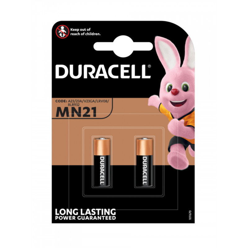 Pile DURACELL 23A - GP23A - MN21 - L1028 - 8LR932 - LRV08 - A23 - Blister x 2