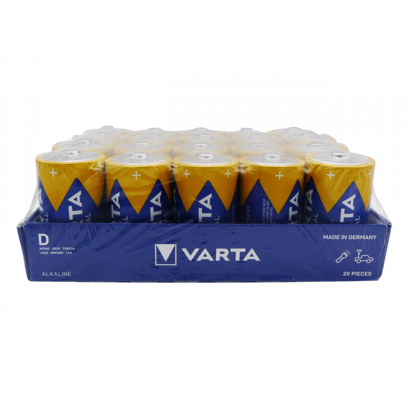 VARTA LR20 - D Industriale - UM1 - Blister da 20 pile VARTA LR20 - D Industriale - UM1 - Blister da 20 pile