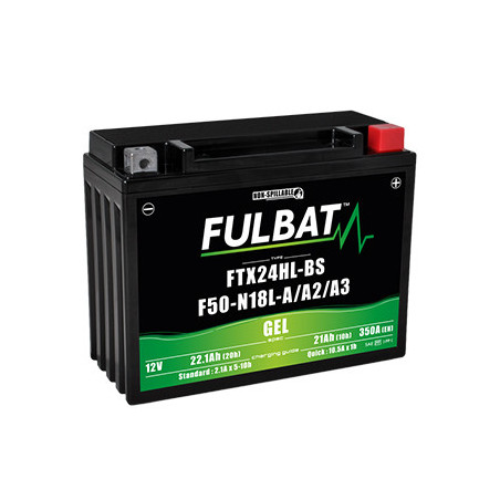 Batterie moto FTX24HL-BS / F50-N18L-A3 FULBAT GEL - 12V - 22.1Ah