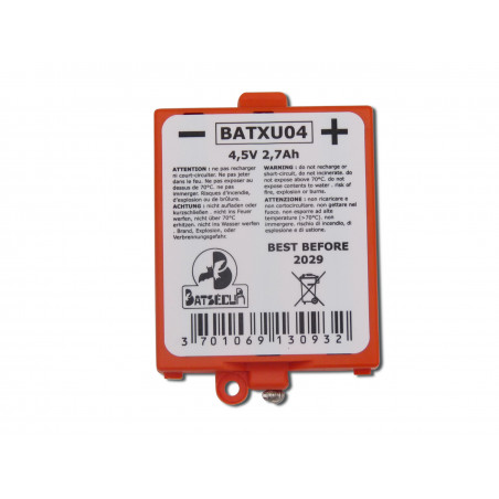 Pila Batteria Allarme BATXU04 - 4.5V - 2.7Ah - Compatibile RXU04X