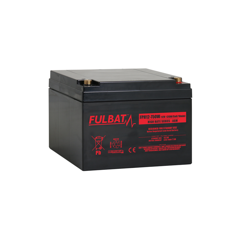 Batterie FULBAT FPH12-750W - Plomb Standard - 12V - 26Ah - VRLA - Spéc