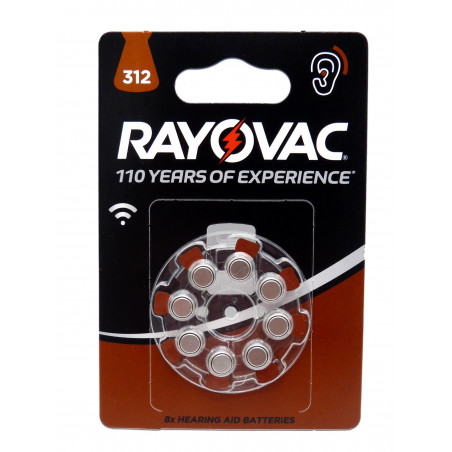 RAYOVAC Pila bottone Zinc Air - 312AE Aucustico