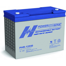 Batterie Plomb Standard 12V 1550Ah - PHR-12550FR - 335x172x275 - Spécial Onduleur - Powersonic