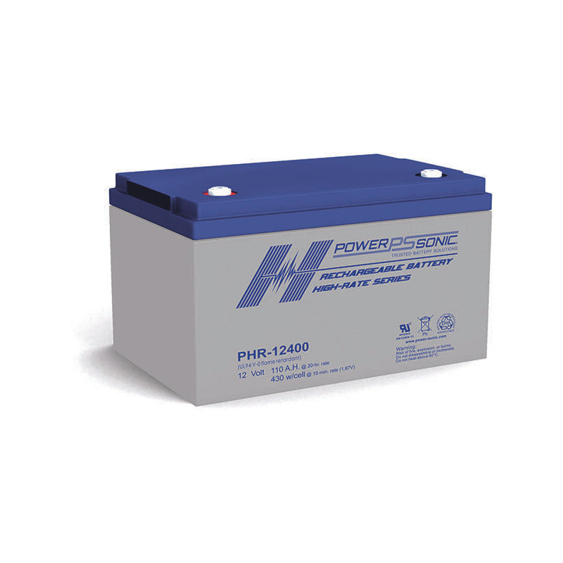 Batteria Piombo Standard 12V 110Ah - PHR-12400FR - 326x170x213 - Spéciale Inverter - Powersonic Batteria Piombo Standard 12V 110Ah - PHR-12400FR - 326x170x213 - Spéciale Inverter - Powersonic