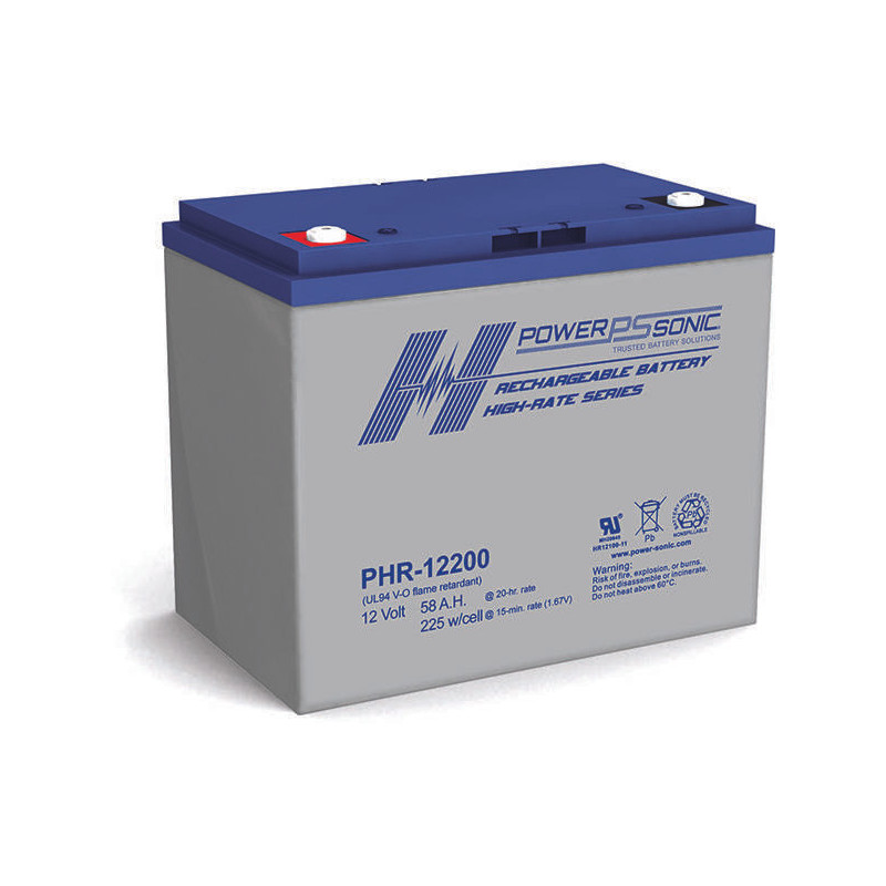 Batteria Piombo Standard 12V 58Ah - PHR-12200FR - 229x138x200 - Specia