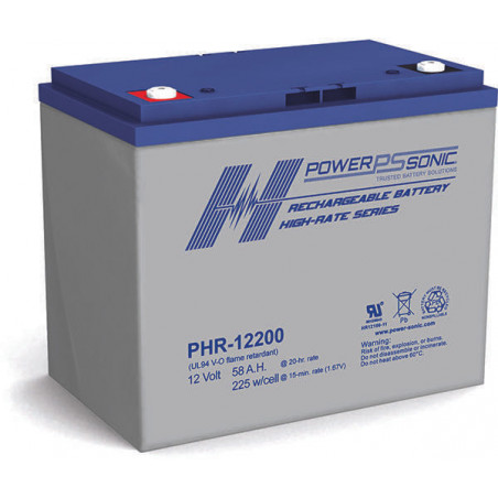 Batteria Piombo Standard 12V 58Ah - PHR-12200FR - 229x138x200 - Specia